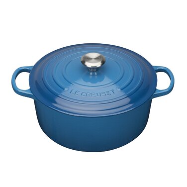 Каструля / жаровня з кришкою 24 см, синій марсель Signature Le Creuset