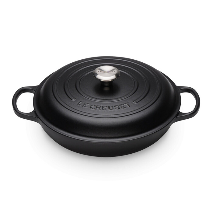Каструля низька 3,5 л чорна матова Le Creuset