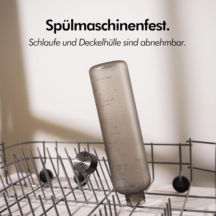 Пляшка для води 1 л тританова, попелясто-чорна KIVY