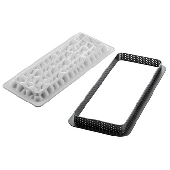 KIT TARTE RING BUBBLE 265x105 MM Форма силіконова 250x85х20 мм + 1 кільце (265x105х20 мм) - 1 форма