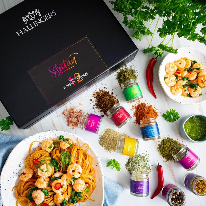 Набір із 12 спецій Selection в подарунковій упаковці Hallingers