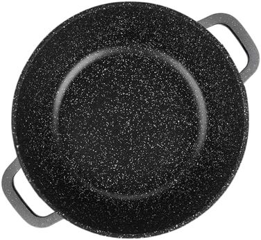 Каструля/горщик GOLDMANN з антипригарним покриттям та скляною кришкою, 6,5 л, мармурове керамічне покриття, для всіх варильних поверхонь, екологічно чиста (24 см)