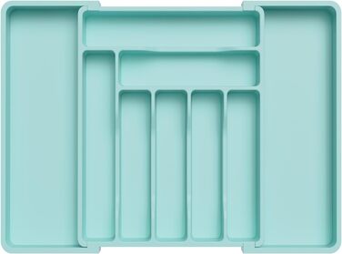Органайзер для столових приборів 57 х 38 см для шухляд, 9 відділень, бірюзовий Lifewit
