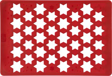 Форма для випічки у вигляді зірочок, 26 x 38 х 1,1 см, червона, RBV Birkmann