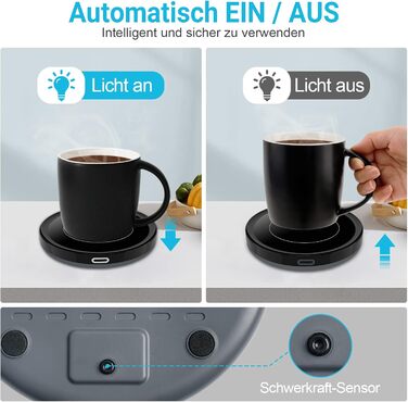 Електричний підігрівач для чашок 19 Вт, чорний BESTINNKITS