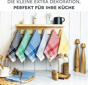 Набір із 10 кухонних рушників 45x65 см, різнокольорові LAYNENBURG