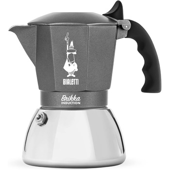 Кавоварка Brikka Induction 170 мл на 4 чашки, сріблястий Bialetti