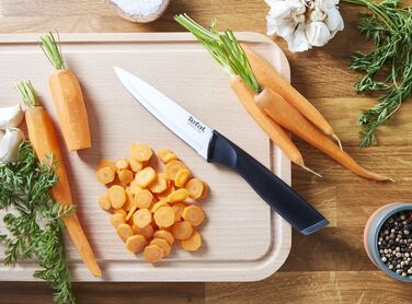 Tefal Набор ножей Essential, 3шт, нержавеющая сталь, пластик, черный, нержавеющая сталь, пластик