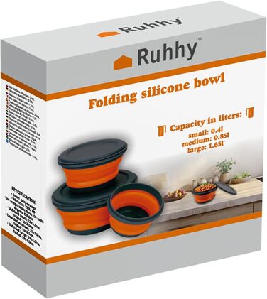 Складана кругла миска 3 шт Ruhhy