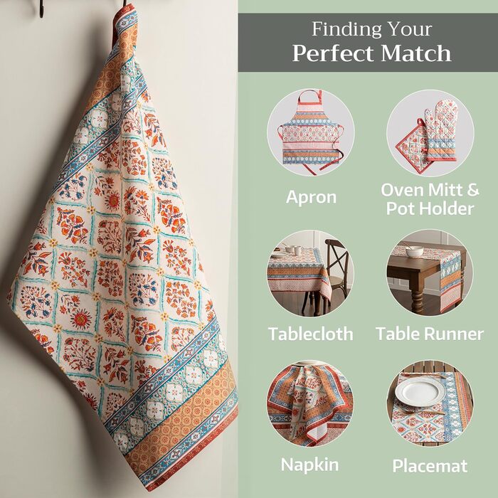 Набір із 3 багатоцільових кухонних рушників Барних рушників День подяки/Різдво (50 см x 70 см) (20 римських рушників, 50 x 70 см (набір із 3 шт.)), 39 Hermine Noel