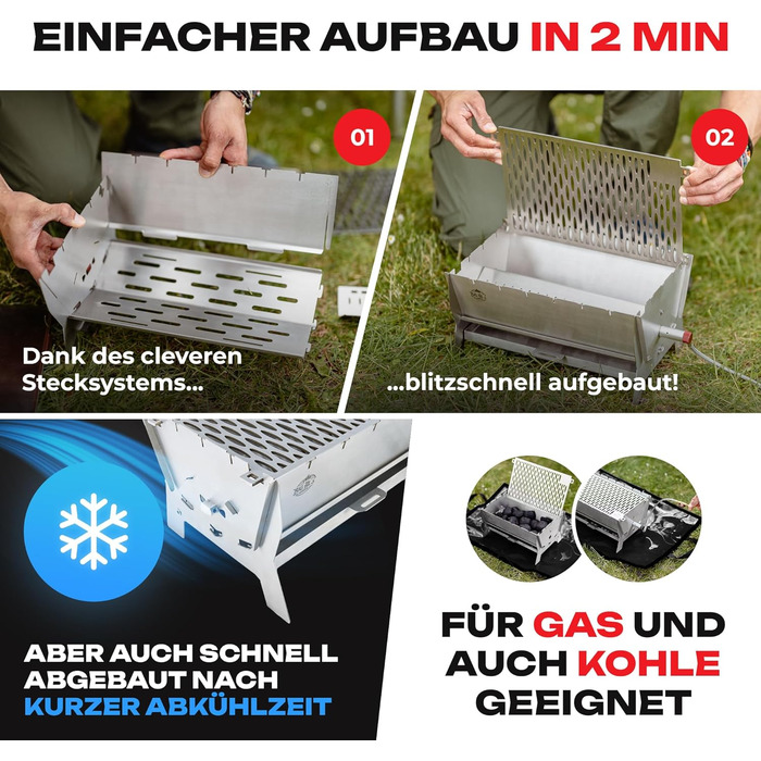 Складний гриль для барбекю BigAL's BBQ