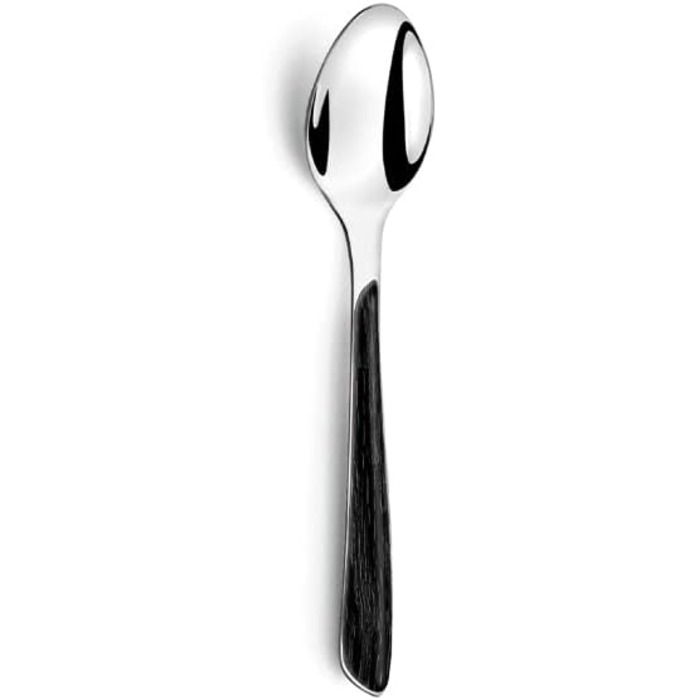 Набор столовых приборов Amefa ECLAT Nature, 24 предмета, набор столовых приборов на 6 человек, коричневые пластиковые ручки под дерево, можно мыть в посудомоечной машине, столовые приборы из нержавеющей стали, светлое дерево (под дерево / черный)