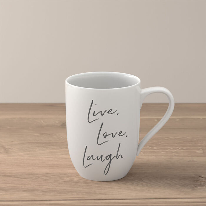 Кружка 340 мл "Live Love Laugh", белая Statement Villeroy & Boch