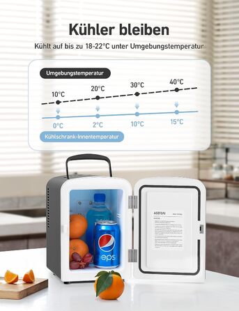 Міні-холодильник 4 л чорний AstroAI