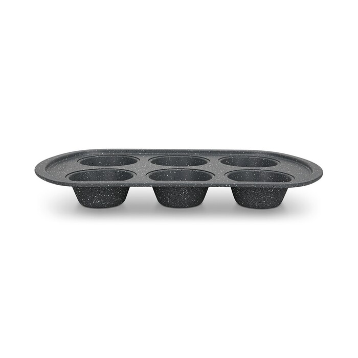 Форма для випічки 6-ти кексів Fissman 32x20x3,5 см вуглецева сталь з антипригарним покриттям (5679)