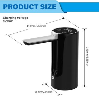 Електричний диспенсер для води 5 Вт чорний BORDEAG