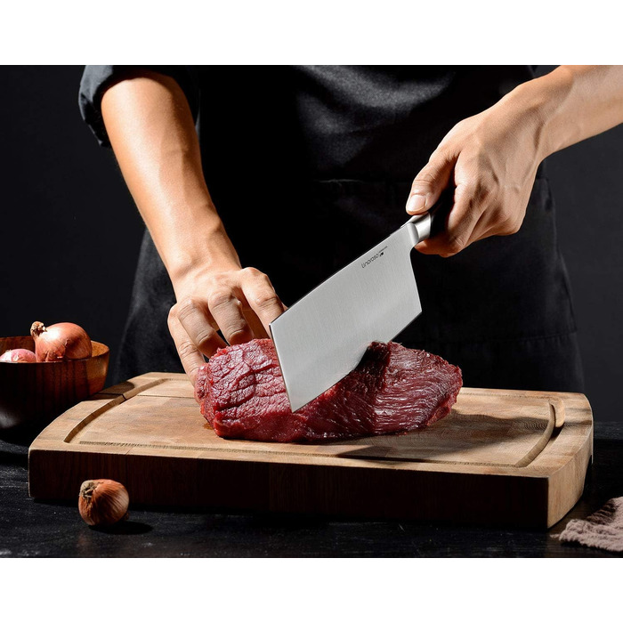 Нож для очистки овощей linoroso 9 см Нож для овощей Острые ножи для фруктов Кухонные ножи Маленькие кухонные ножи Поковки из немецкой углеродистой стали Эргономичная ручка с элегантной подарочной коробкой - серия Classic (7,5-дюймовый нож для мясника)