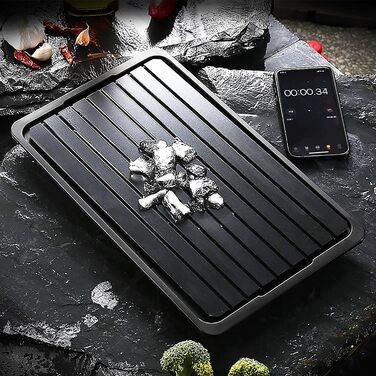 Доска для размораживания 35,5 x 20,5 см с поддоном, черный WDEC