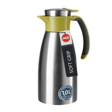 Термос-чайник 1 л зеленый Soft Grip Emsa