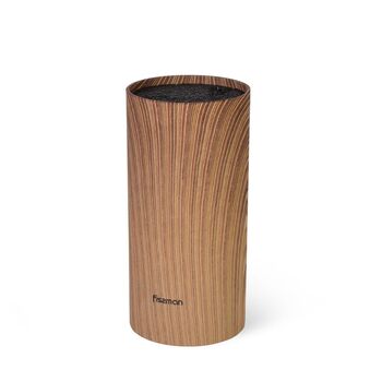 Підставка для кухонних ножів та ножиць Fissman 11x22 см кругла ДЕРЕВО (2880)