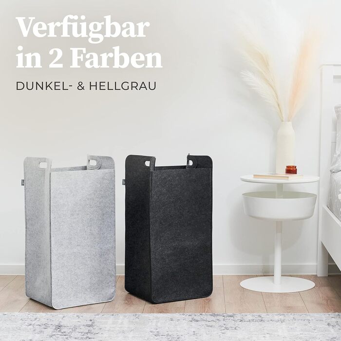 Кошики для зберігання, сумісні з IKEA KALLAX Shelf - Кошик для зберігання деревини Small Anthracite - Коробка для зберігання Полиця Кошик для зберігання - Паперовий ящик Кошик з фетру Складний кошик для білизни (75 л, темно-сірий)