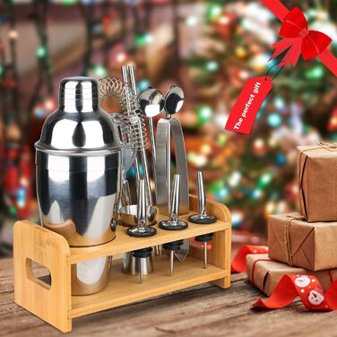 Коктейльний набір з 14 предметів з мірною склянкою та барною ложкою, 550 мл., Hossejoy