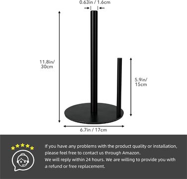 Тримач для кухонного рулону, чорний Vialex
