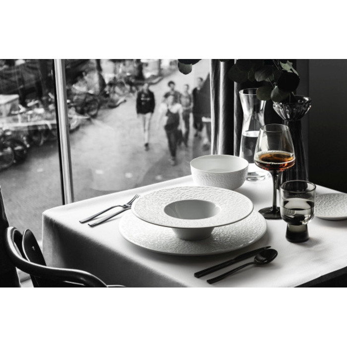 Тарелка для макарон глубокая рельефная 26,5 см, белая Nori-Home Seltmann Weiden