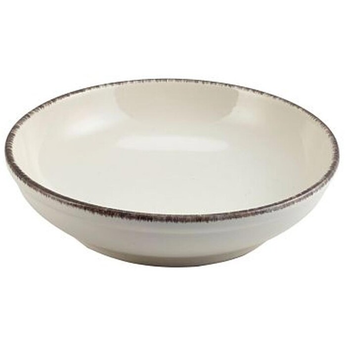 Миска глубокая 23 х 5 см, 1300 мл, серый ободок, GenWare