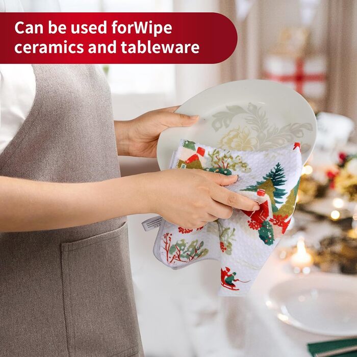 Набір з 2 різдвяних кухонних рушників 60 x 40 см VIVOTE