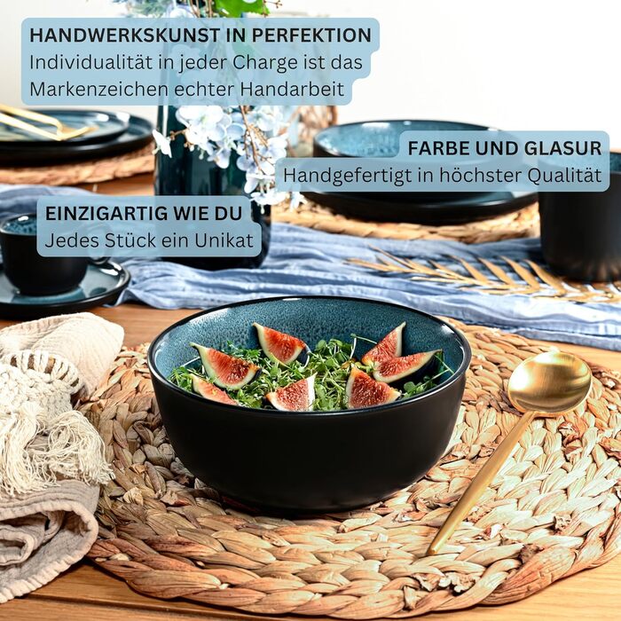 Кам&39яні миски для пасти 6 предметів, набір мисок для пасти на 6 осіб, набір мисок можна мити в посудомийній машині та використовувати в мікрохвильовій печі, велика багатофункціональна миска темно-сірого кольору 750 мл VALUE COLLECTION (Vigo, набір посуд