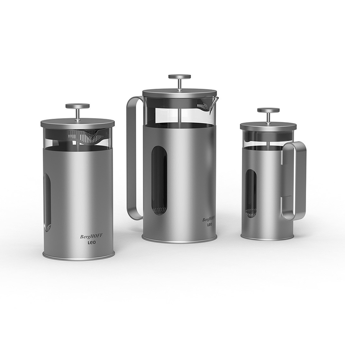 Френч-пресс стеклянный в металлической подставке BergHOFF LEO, 1 л
