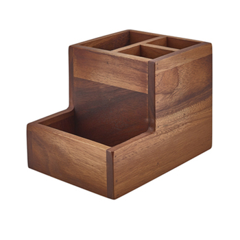 Тримач для столових приладів, 4 відділення, 20*14.5*14.5 см, Acacia Wood, GenWare