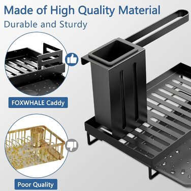 Органайзер для раковины, черный FOXWHALE
