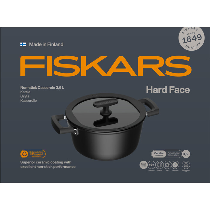 Кастрюля Fiskars Hard Face 3,5 л (1075526)