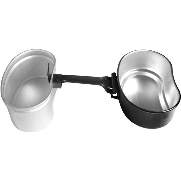 Набір похідного посуду для військових, 5 предметів, чорний Normani