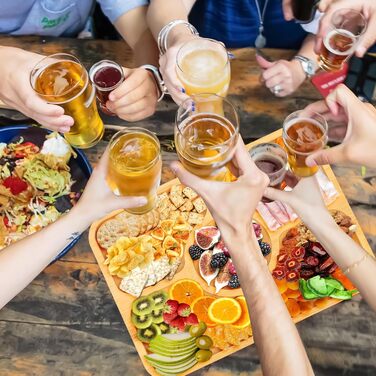 Коробка для снеків Clyfanesy з 6 відділеннями, розділений дерев&39яний піднос з кришкою та ручкою, портативний органайзер для коробки для снеків, практичний піднос для дивана, герметичний органайзер для тарілок для снеків та горіхів, 6 відділень (5 відділ