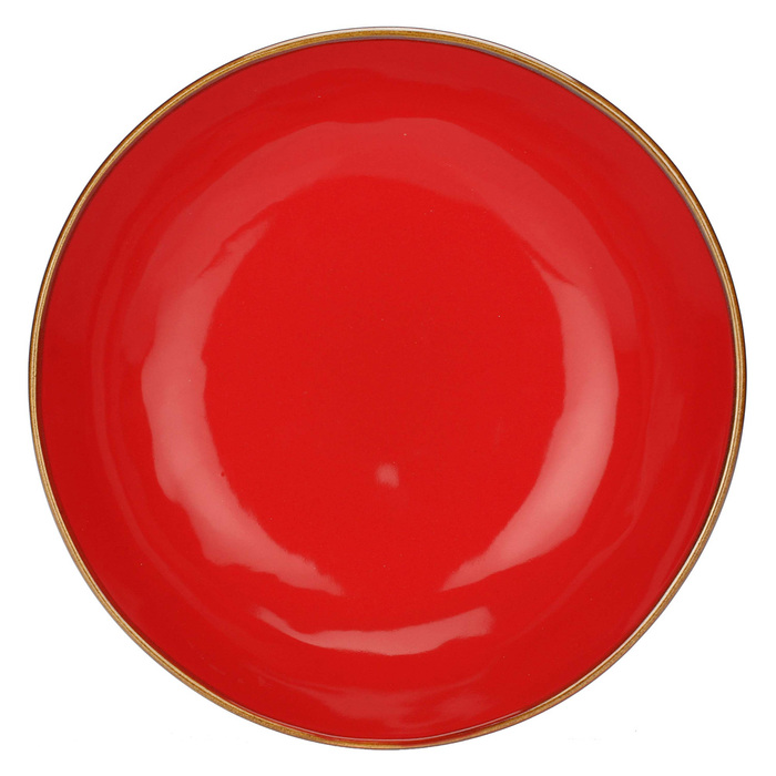 Тарелка суповая Rose&Tulpani Milano CONCERTO CORALLO, керамогранит, коралл, диам. 21 см