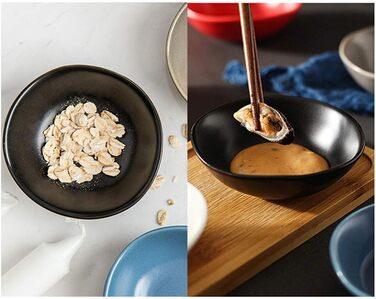 Керамічні тарілки для соусу 4 шт чорний XinHuiGY