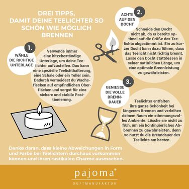 Ароматичні чайні свічки Pajoma 90, 3x30 шт. , ароматичні свічки, багато ароматів на вибір, висота 1,5 см, діаметр 3,5 см (медовий торт, 30 шт.)