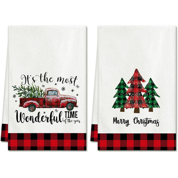 Набір з 2 різдвяних кухонних рушників 45 x 65 см, набір R Ohok