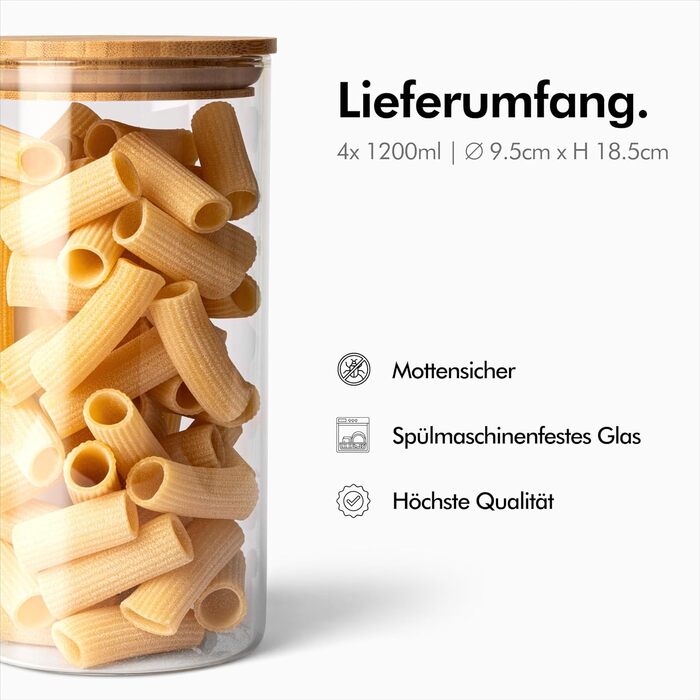 Ємності для зберігання продуктів  4 предмети 1200 мл KIVY