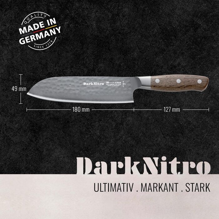 Кухарський ніж сантоку 18 см DarkNitro F. DICK