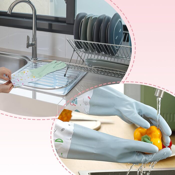 Рукавички для миття посуду 3 пари 46 см SHAIDOJIO