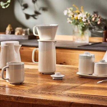 Кавник 700 мл, з фільтром для ручного заварювання, керамічний, білий Tchibo