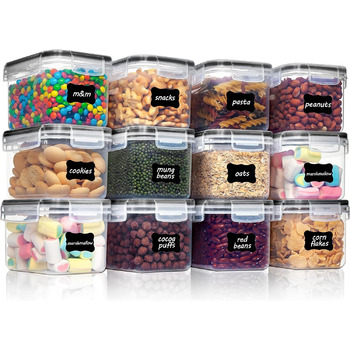 Набір ємностей для зберігання 0,8 л, 12 предметів, Vtopmart