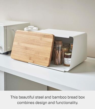 Хлібниця YAMAZAKI Tower, нержавіюча сталь, біла, One size