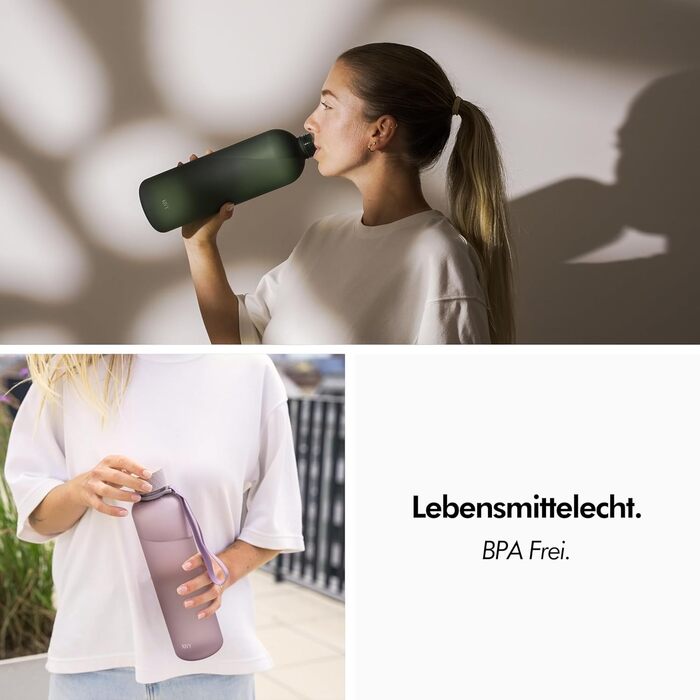 Бутылка для воды 1,5 л тритановая, зеленая ель KIVY