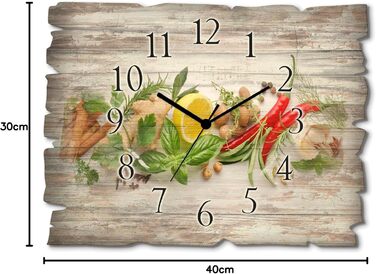 Настінний годинник без цокання 40 x 30 см ARTLAND