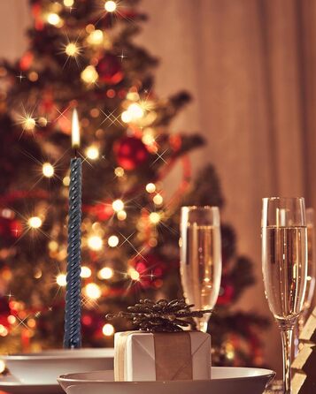 Набір з 4 конічних спіральних свічок 2 х 25,5 см, чорний Alederways